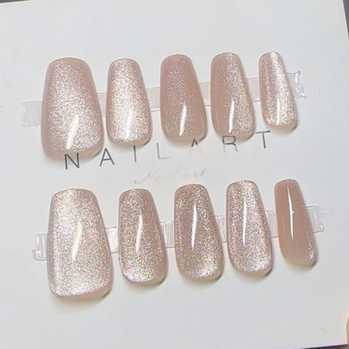 Elegant Glittery Press-On Nails