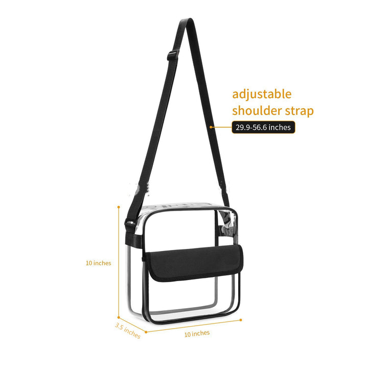 Transparent Shoulder Bag with Practical Flap Kalsten
