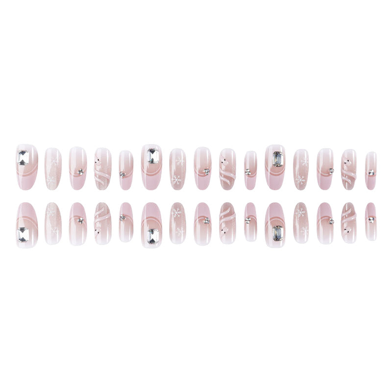 Decorative Winter-Themed Press-On Nails