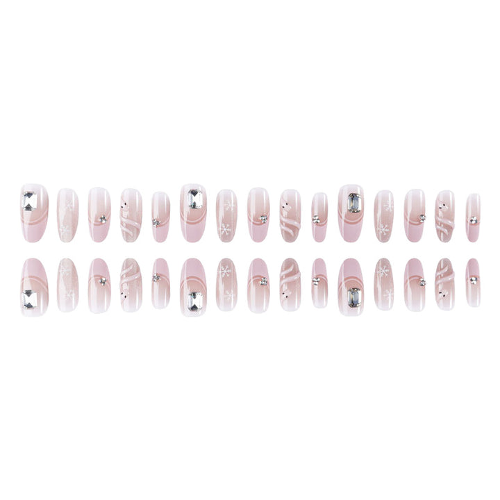 Decorative Winter-Themed Press-On Nails