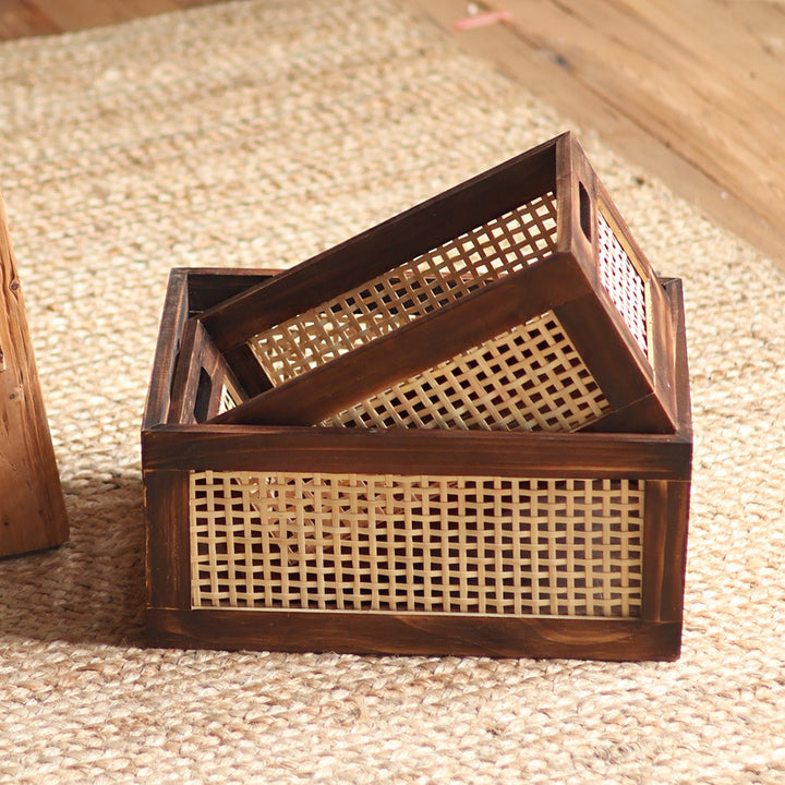 High-quality storage basket with braided design Kalsten