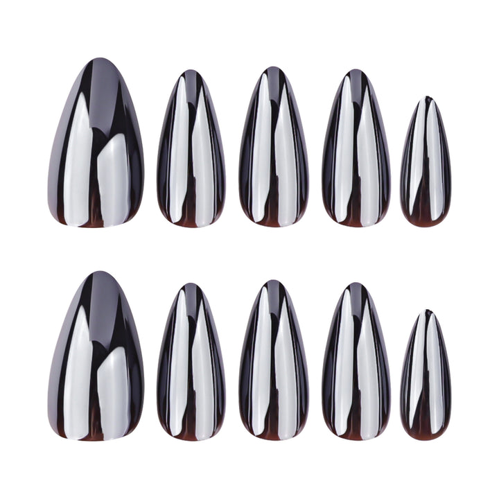 Elegant stiletto nails with reflective finish Kalsten
