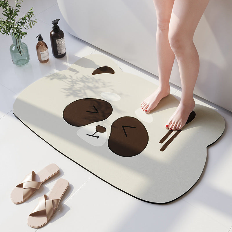 Playful Cat-Shaped Bath Mat