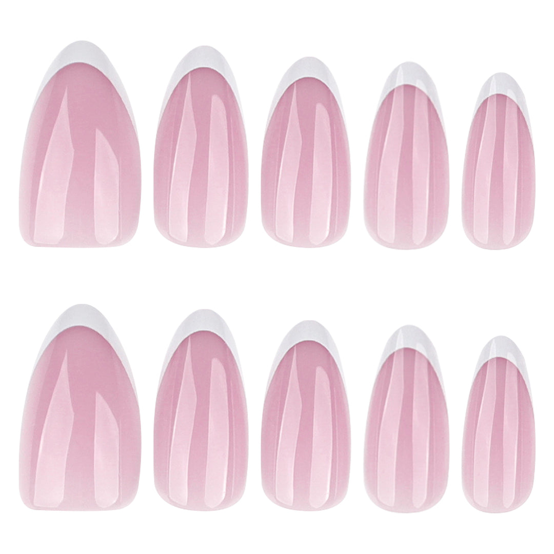Artful nail extensions with elegant gradient and precise French tip Kalsten