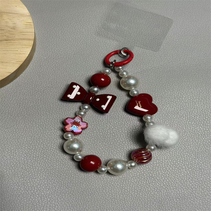 Whimsical Bow and Heart Keychain Kalsten