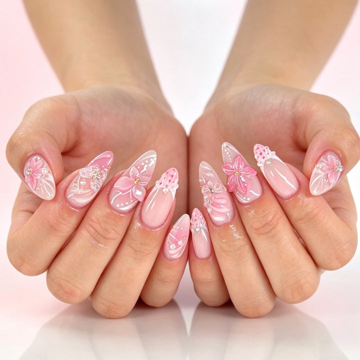 Fancy Decorative Acrylic Nail Set
