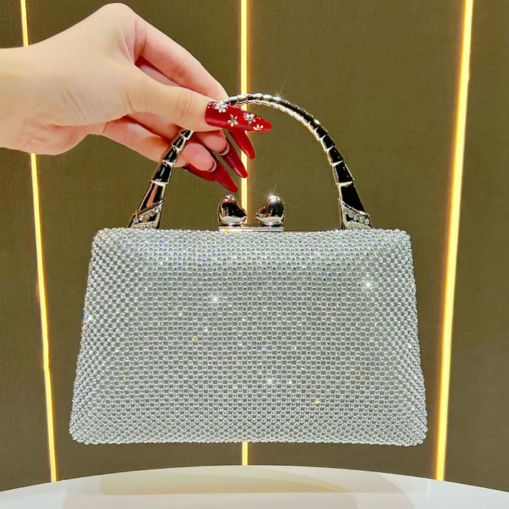 Crystal-Studded Evening Handbag