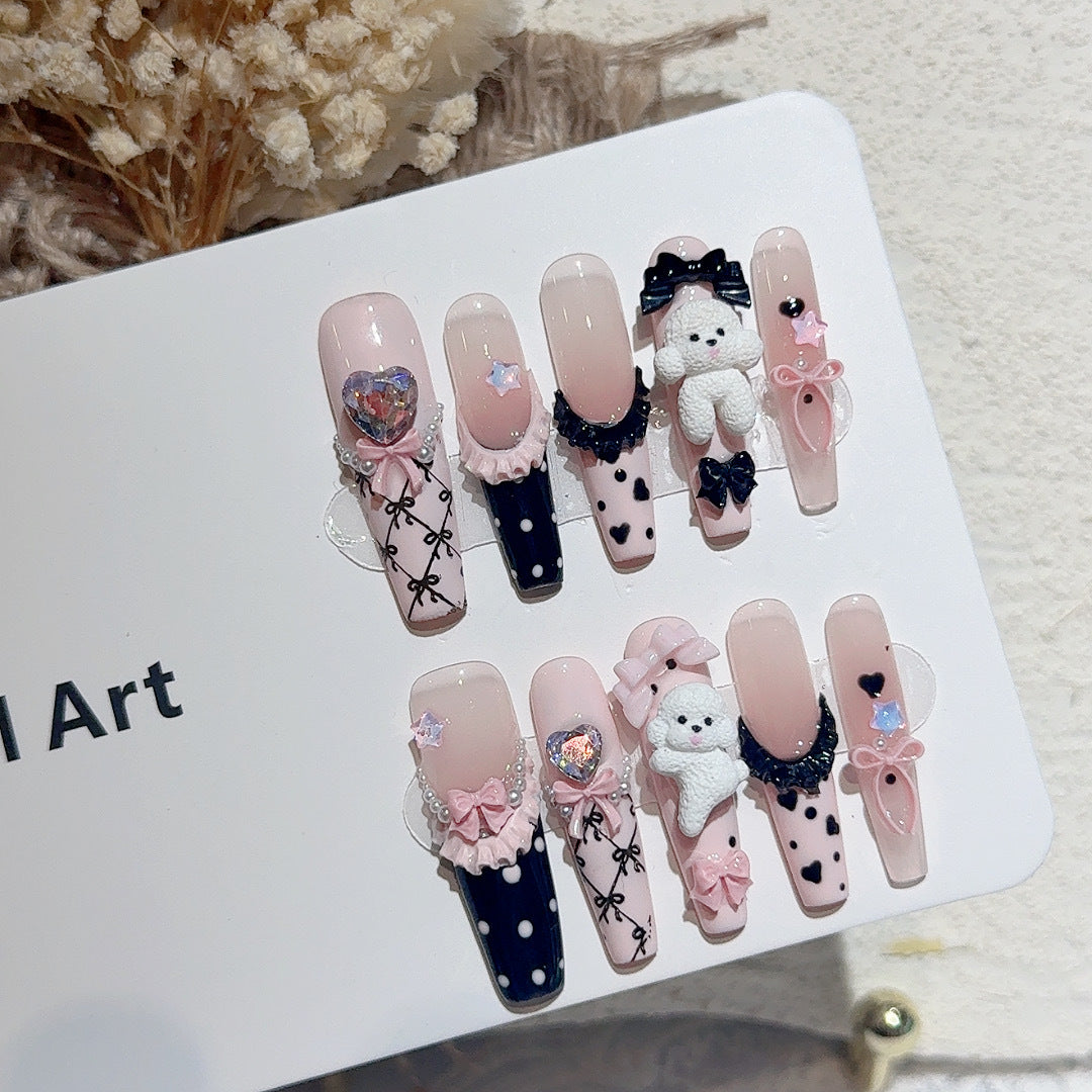 Whimsical 3D Character-Inspired Press-On Nail Art Set