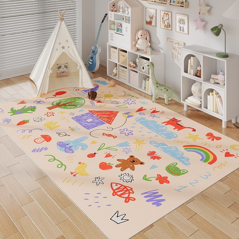 Playful Animal-Themed Area Rug for Home Decor