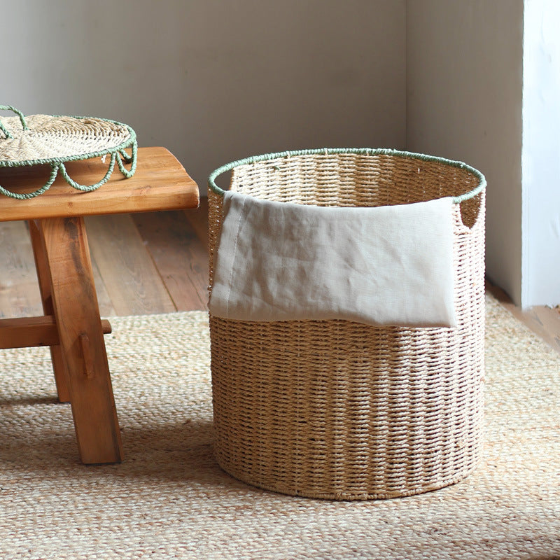Handmade storage basket with lid Kalsten