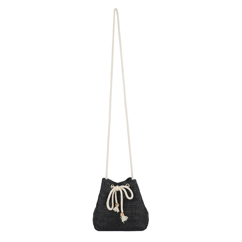 Bohemian-Inspired Woven Mini Drawstring Bag Kalsten