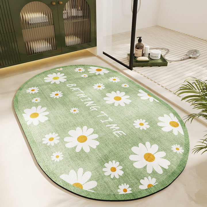 Floral Design Bath Mat