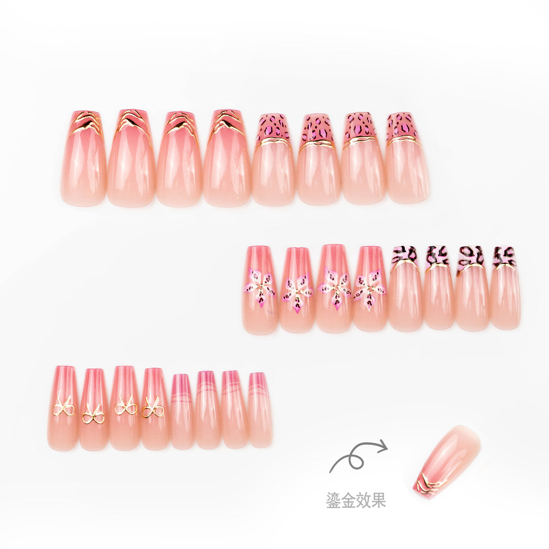 Floral Accent Press-On Nail Set
