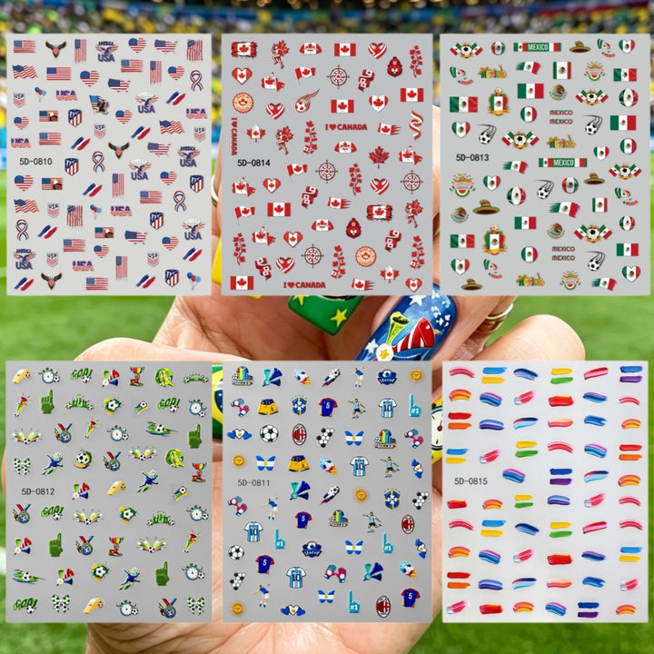 Canada-Themed Nail Art Stickers