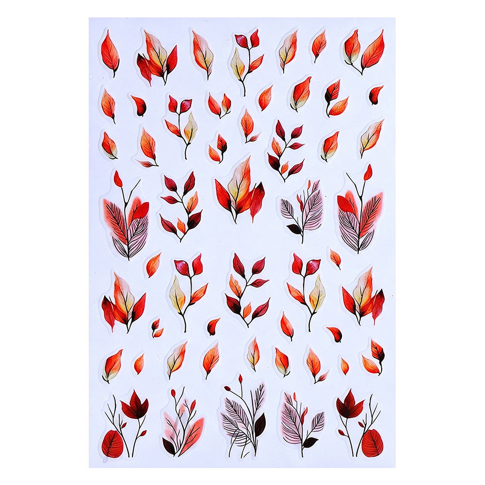 Autumn-Themed Nail Art Sticker Set