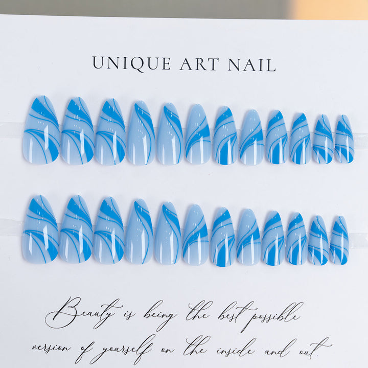 Artistic Long Stiletto Press-On Nails