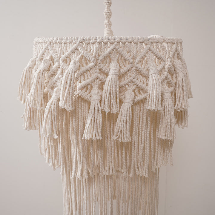 Macrame Hanging Decorative Light Fixture Kalsten