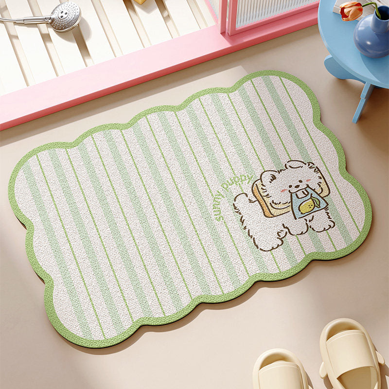 Decorative Cat Themed Bath Mat for Bathrooms