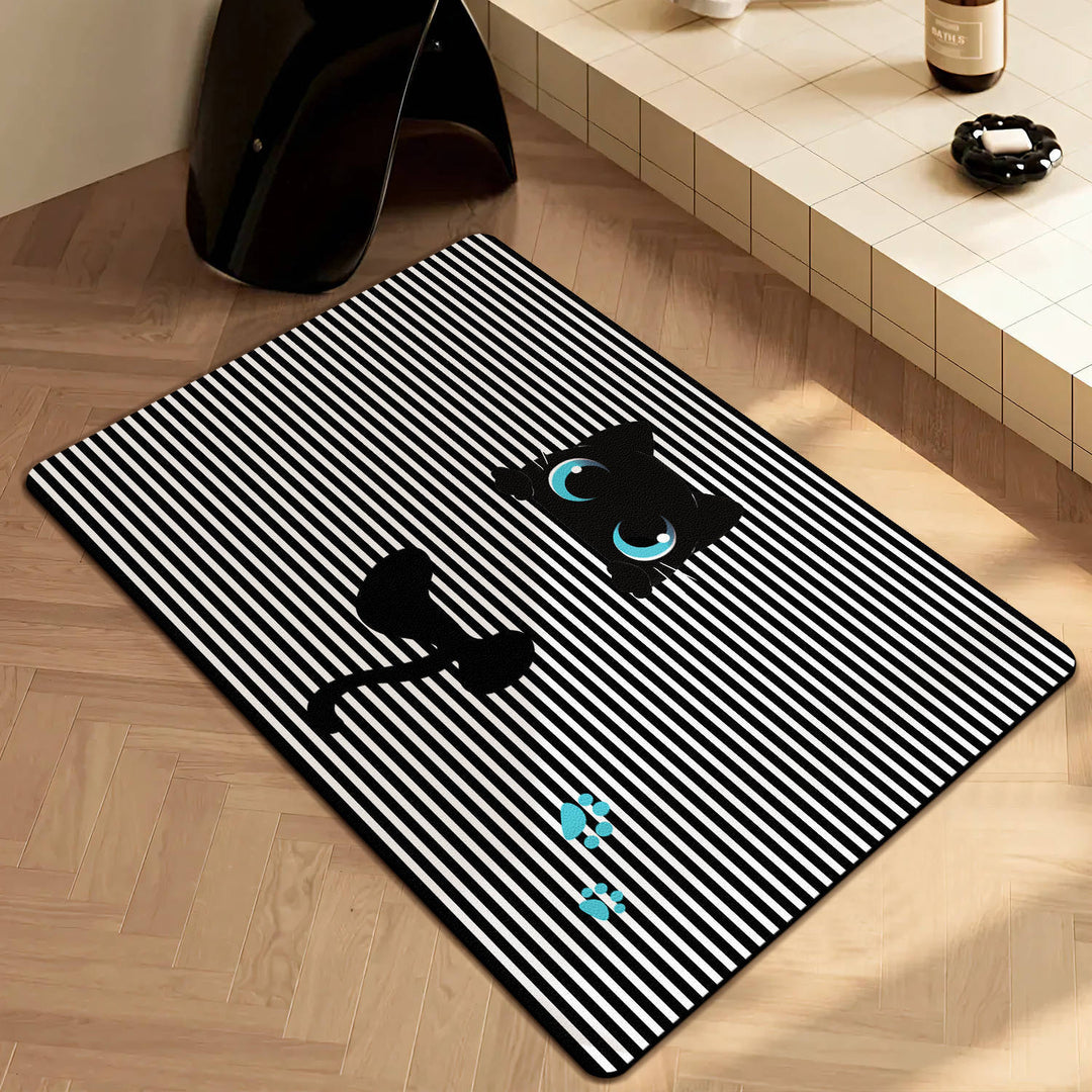 Cat-Themed Decorative Area Mat
