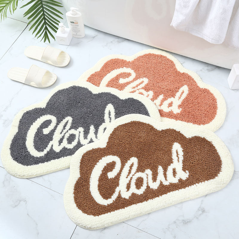 Playful Footprint Bath Rug for Bathroom