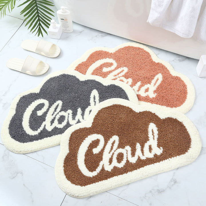 Playful Footprint Bath Rug for Bathroom