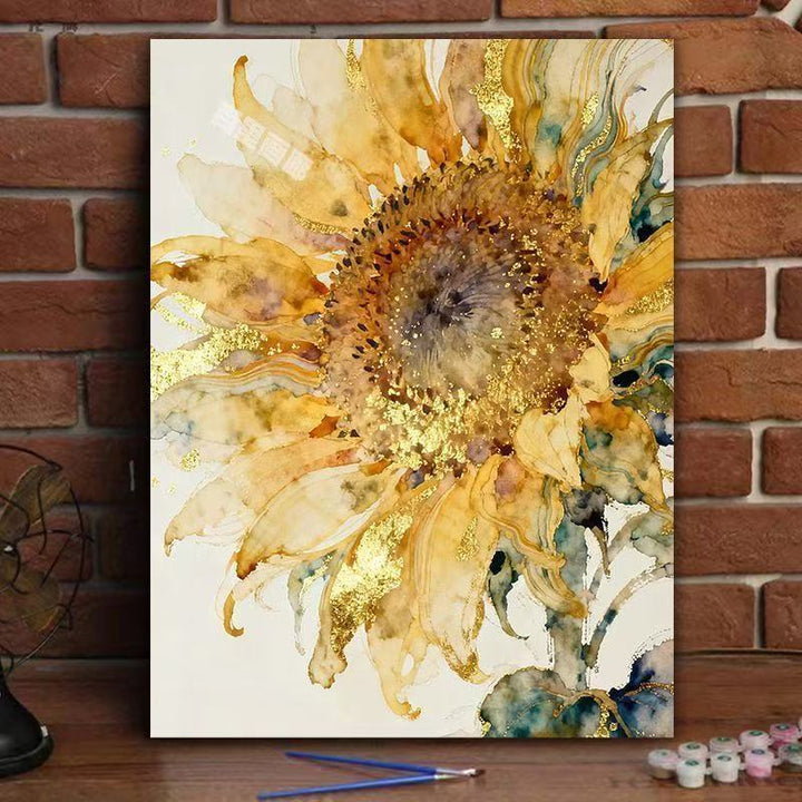 Elegant Sunflower Watercolor Canvas Art Kalsten