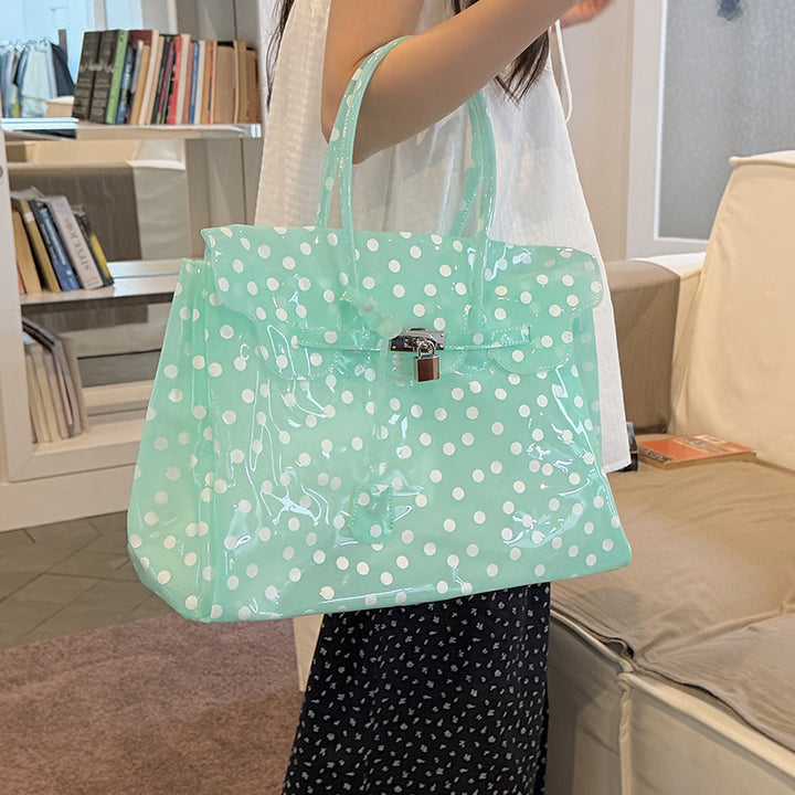 Polka Dot Handheld Tote