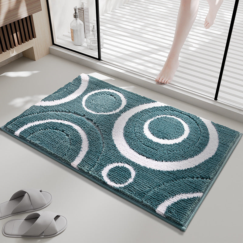 Contemporary Circular Pattern Bath Mat Kalsten