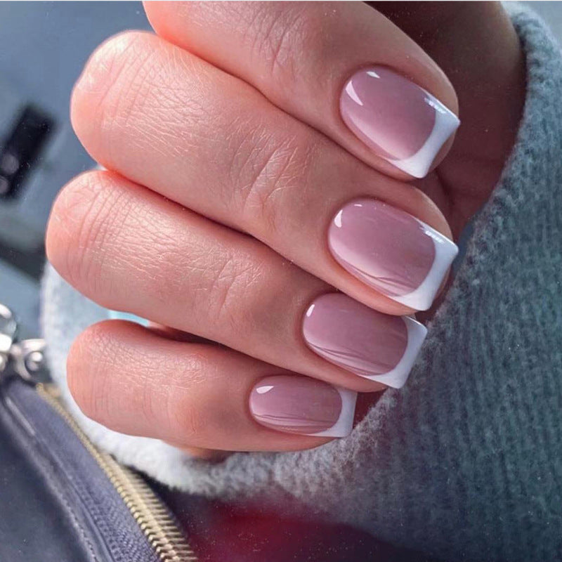 Elegant Nail Art with Shiny French Tip Capping Kalsten