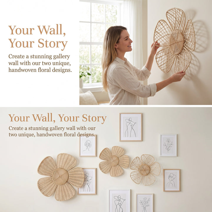 Wall decoration made of braided material Kalsten