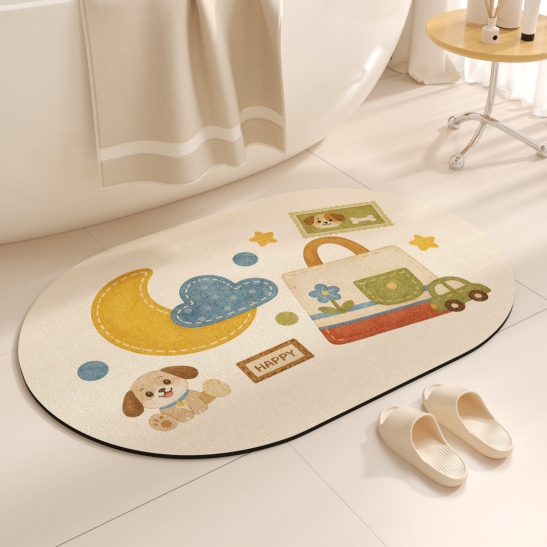 Cute Cartoon-Themed Bath Mat Kalsten