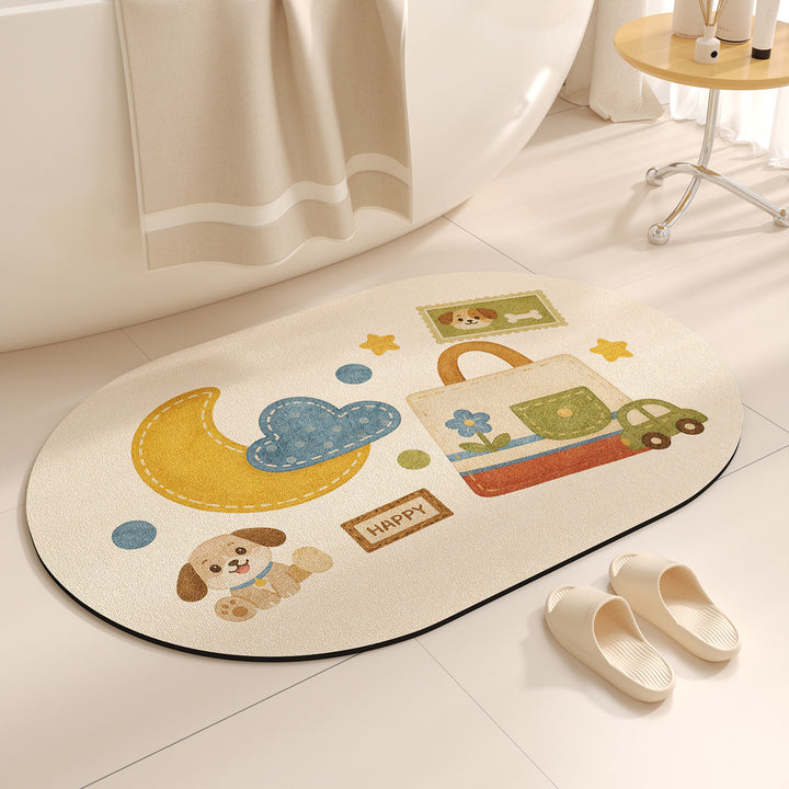 Cute Cartoon-Themed Bath Mat Kalsten