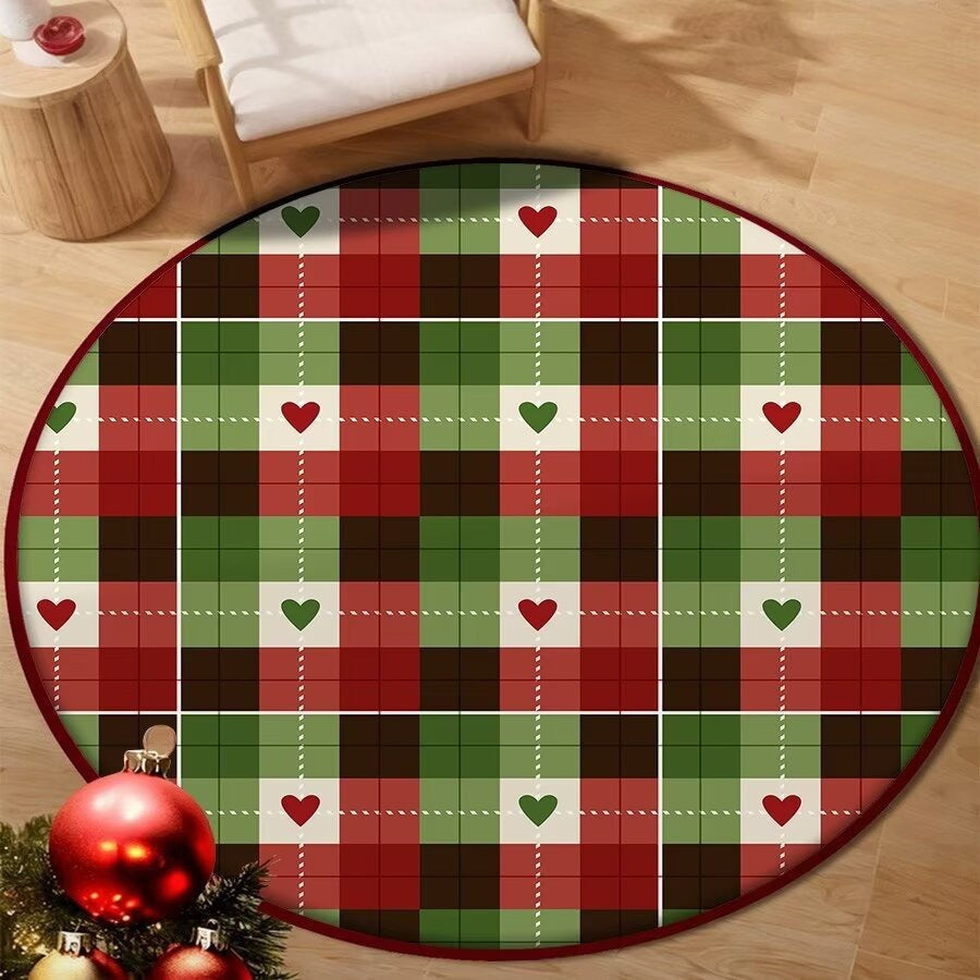 Holiday-Themed Round Floor Mat Kalsten