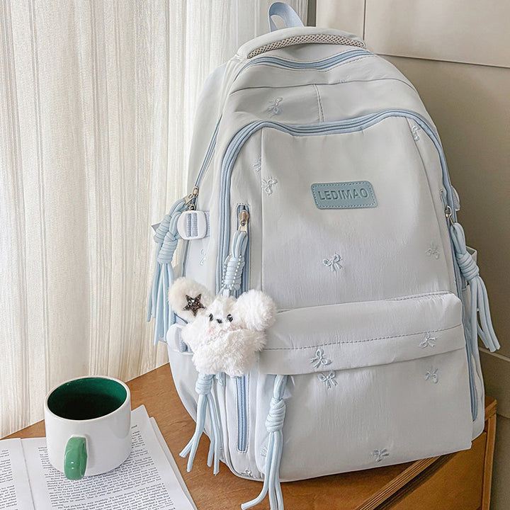 Stylish Multi-Pocket Backpack with Charm Kalsten