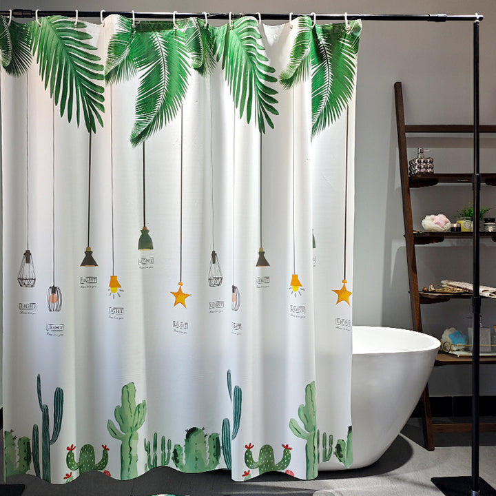 Tropical Garden Themed Shower Curtain Kalsten