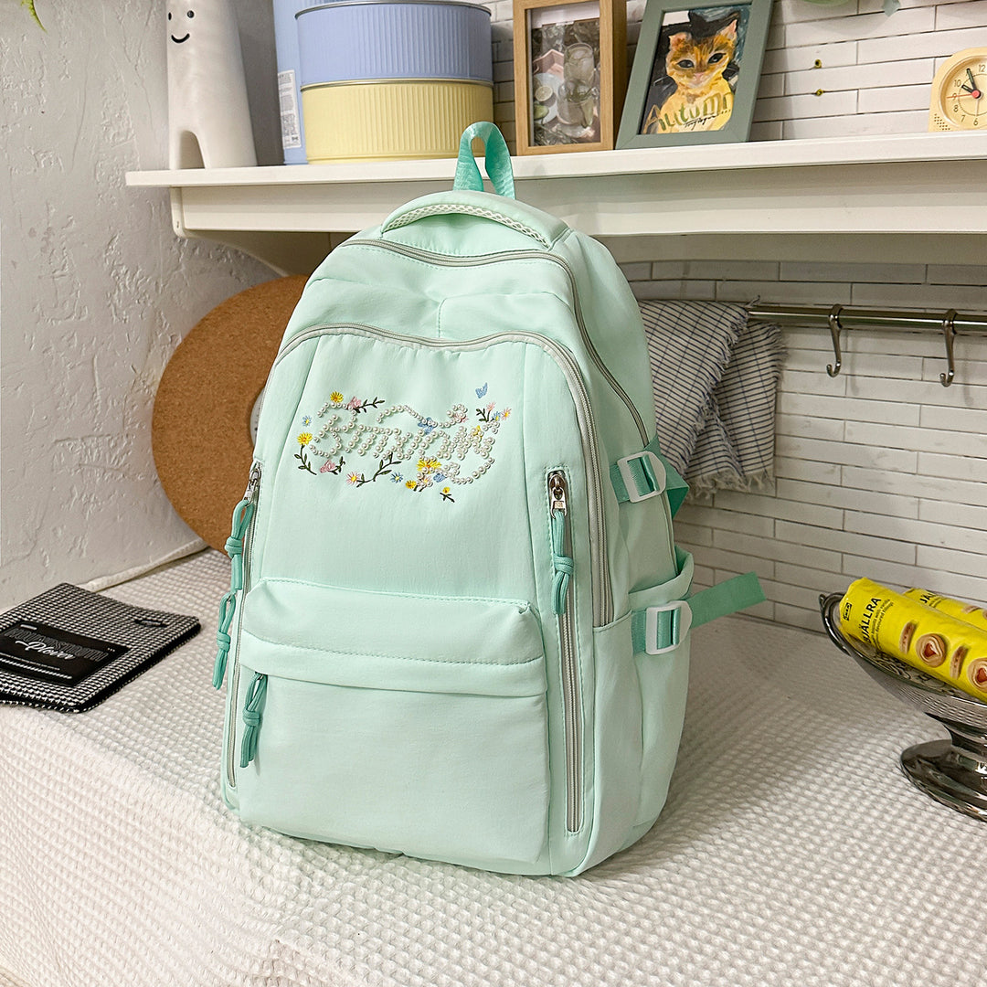 Embroidered Multi-Pocket Backpack Kalsten