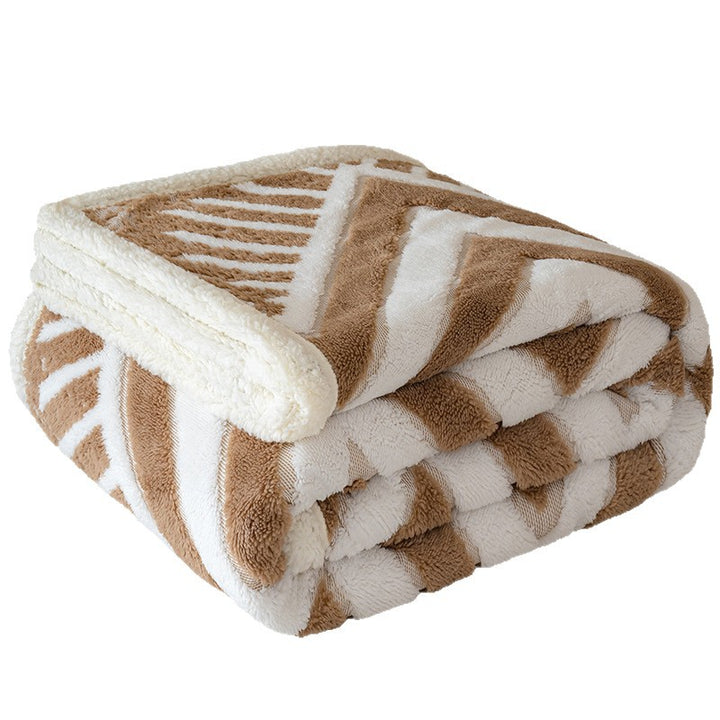 Geometric Patterned Fleece Blanket
