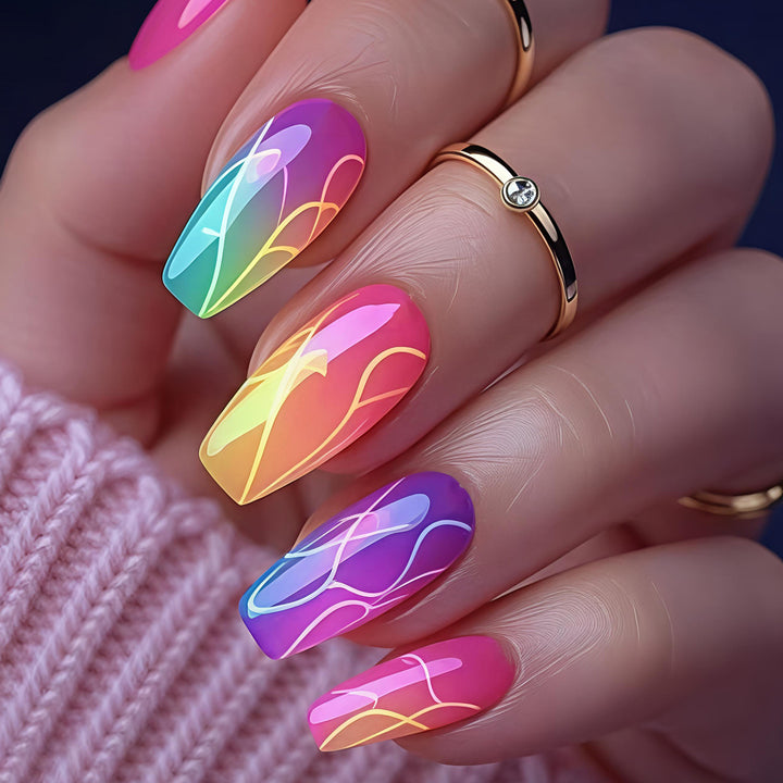 Colorful Gradient Nail Art Kalsten