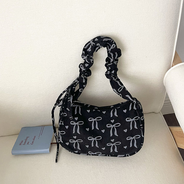 Playful Bow-Print Shoulder Bag