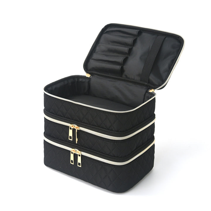 Cosmetic organizer bag with multiple compartments Kalsten