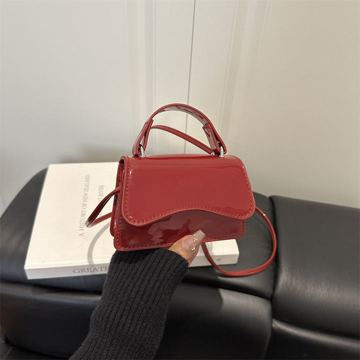 Miniature Crocodile-Textured Handbag