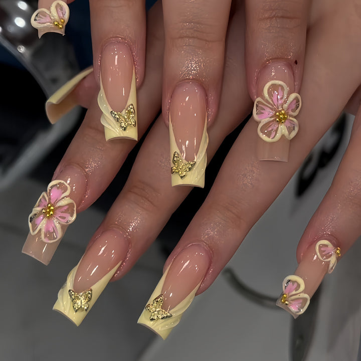 Artistic 3D Floral Nail Art Design Kalsten