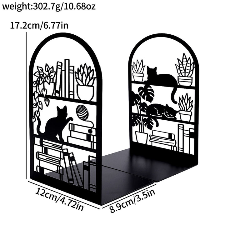 Cat Silhouette Decorative Bookends