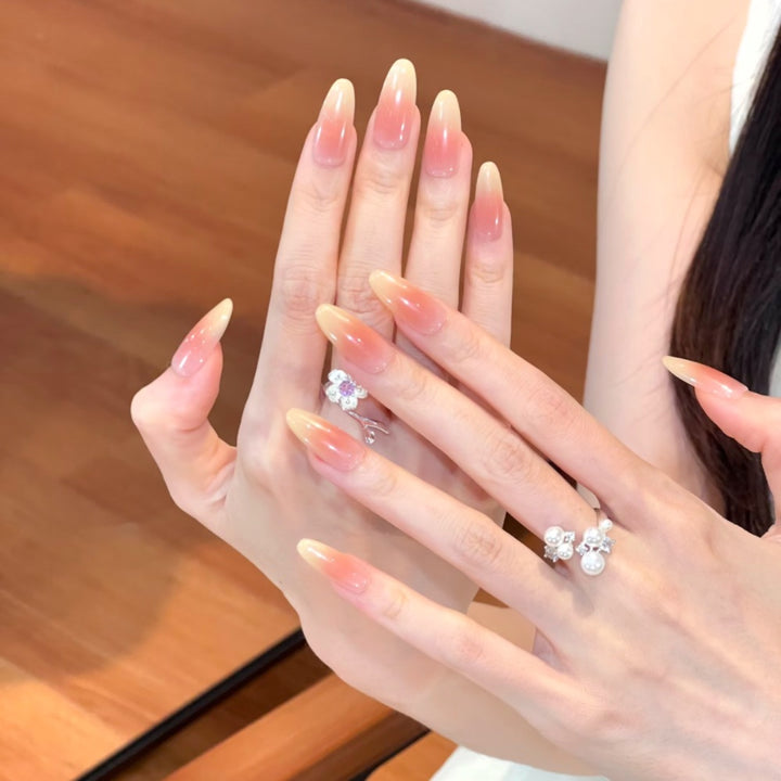 Artistic Floral Design Press-On Nail Set Kalsten