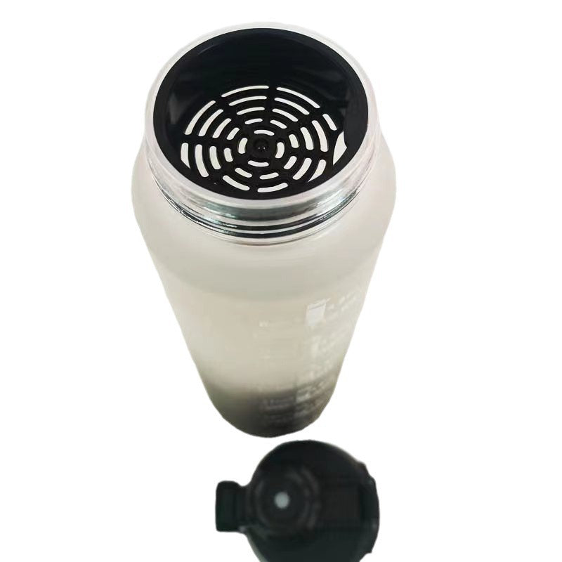 Women's Motivational Water Bottle with Unique Time Marking and Secure Closure Kalsten