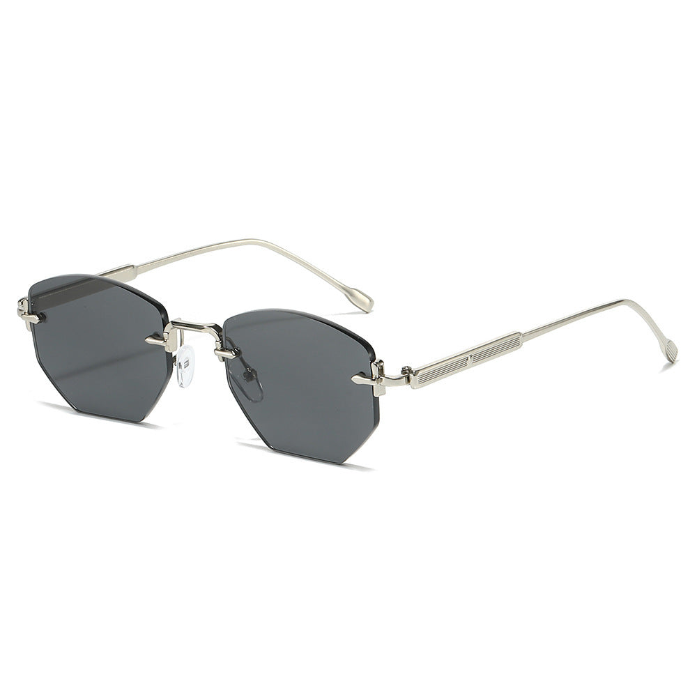 Geometric Frame Sunglasses with Elegant Gold Accents Kalsten