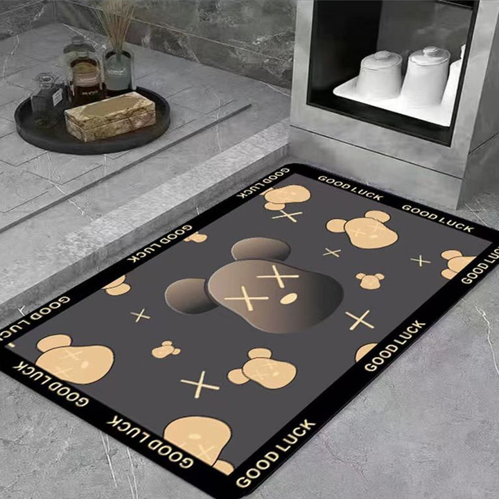 Cartoon Animal-Themed Bath Mat