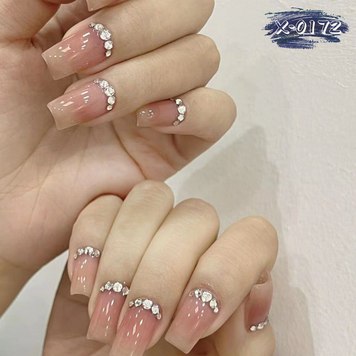 Elegant Rhinestone Accent Nail Art Set