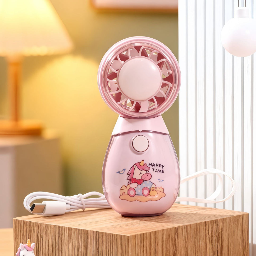 Women Portable Hand Fan with Unique Cat Design Kalsten