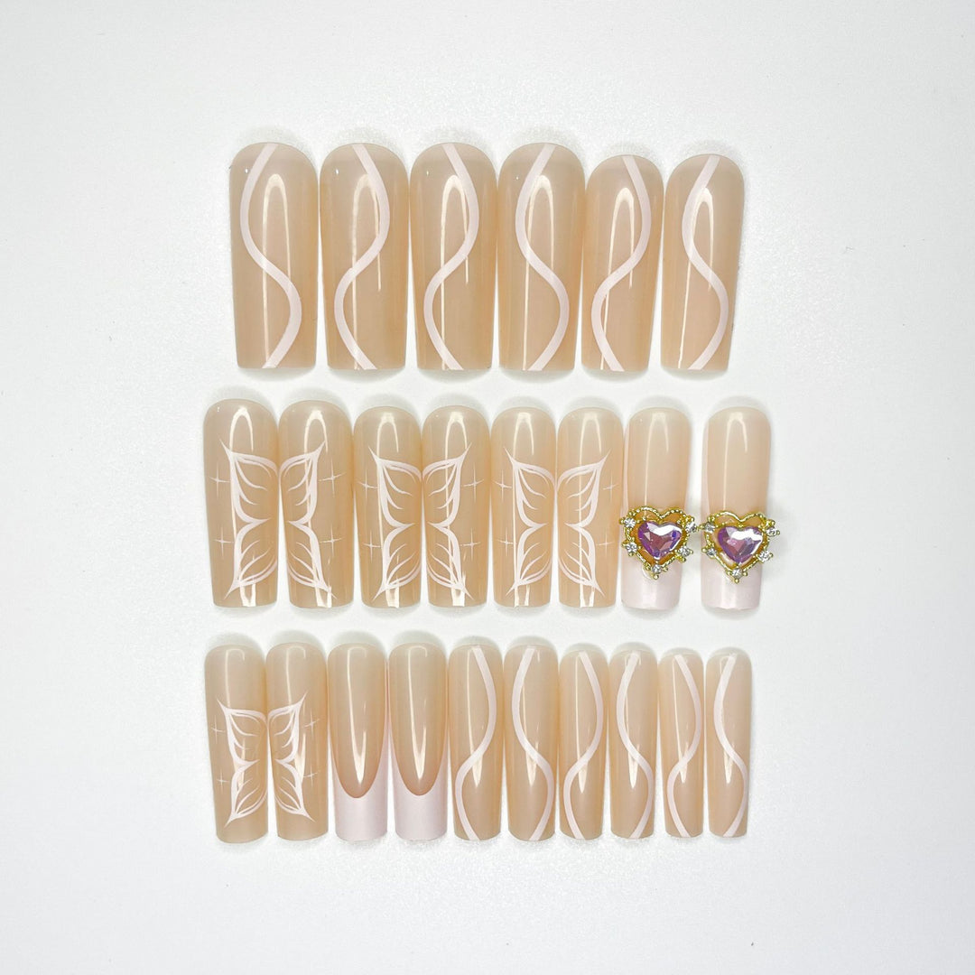 Decorative Long Acrylic Nail Extensions Kalsten